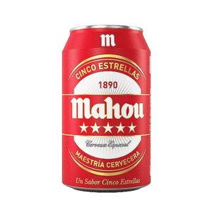 CERVEZA MAHOU 5 ESTRELLAS lata 33cl.